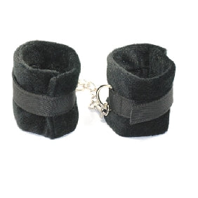 Black Furry Restraint with Chain