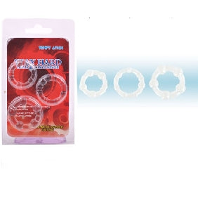 Clear Stay Hard Cock Ring 3pk