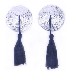 Sparkling Silver Nipple Tassels