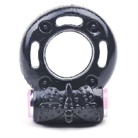 Vibrating Butterfly Cock Ring Black