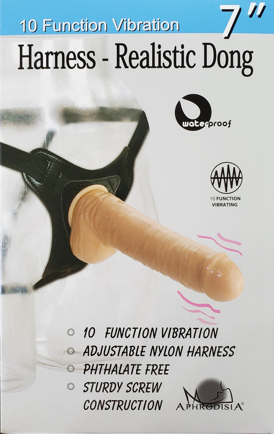 Vibrating Dildo with Harness