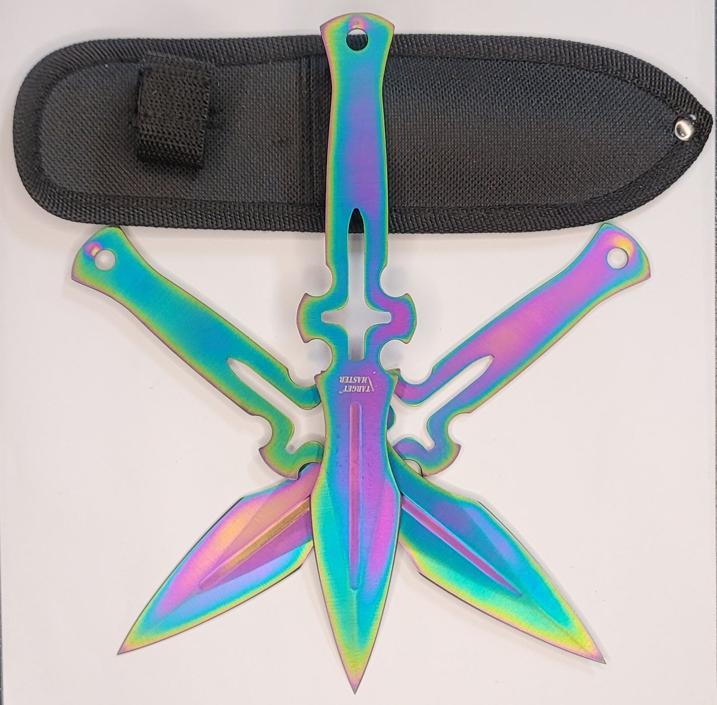 Titanium Cross Throwing Knives 8.13"