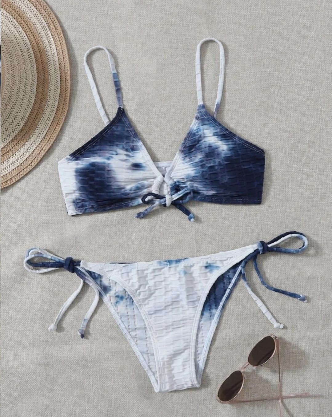 Blue Tie Dye Swimsuit L