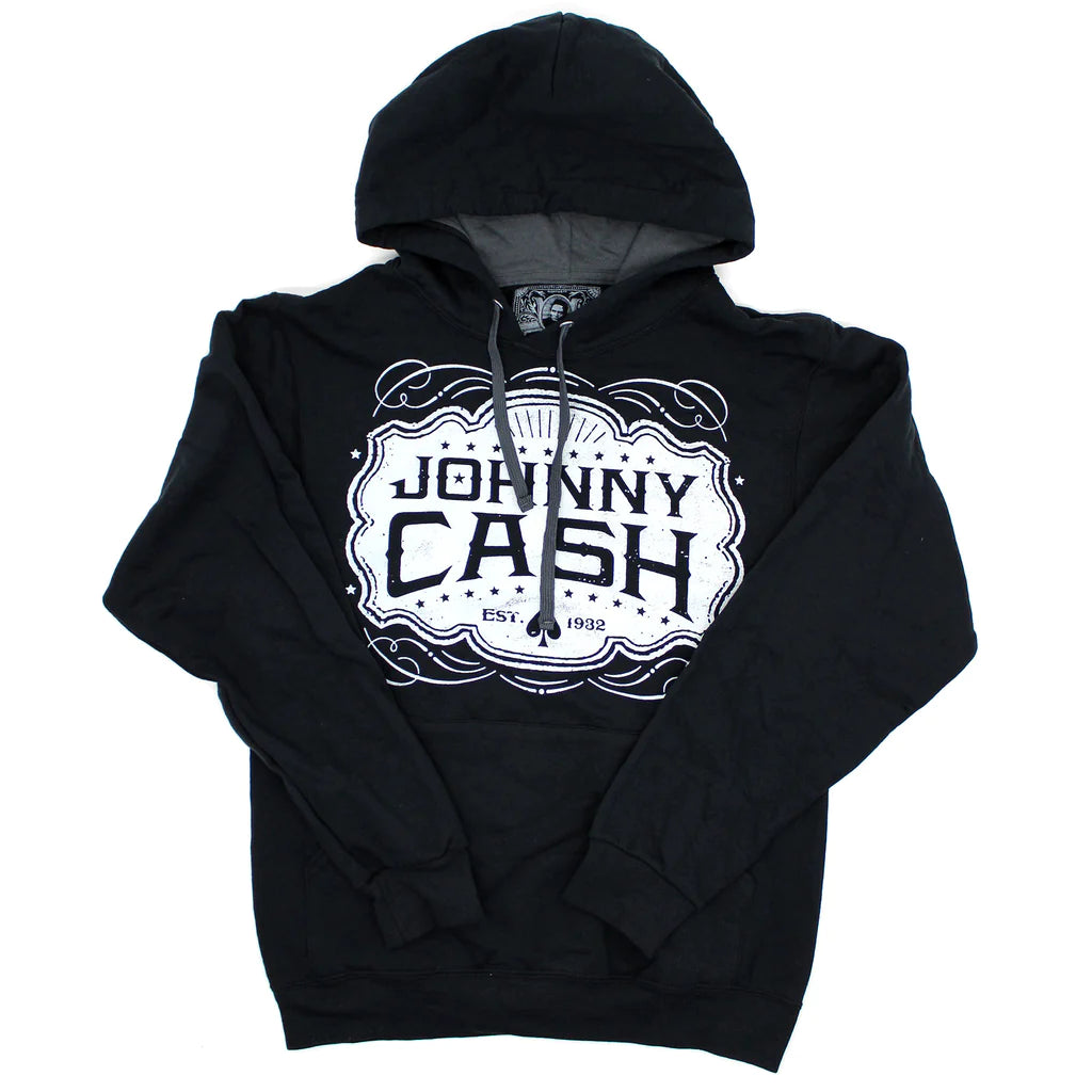 JOHNNY CASH Emblem Pull Over Hoodie X-Large