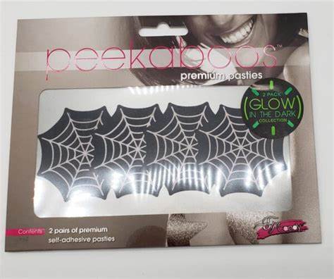 Peekaboos Glow Web Pasties 2pk