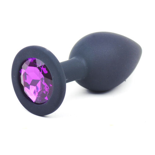 Purple Diamond Silicone Plug Small Black