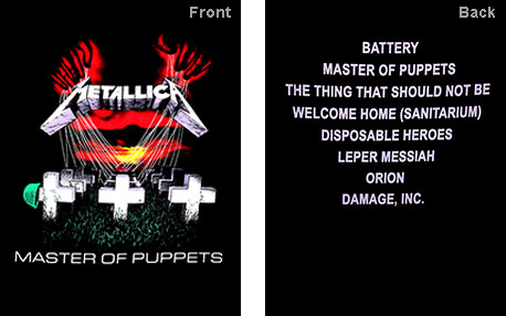 METALLICA (MASTER OF PUPPET) Large