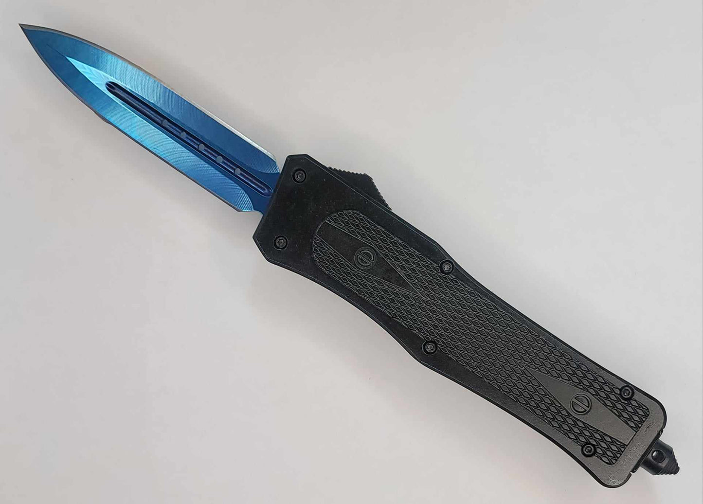 OTF Black W Blue Titanium Blade 5.75"