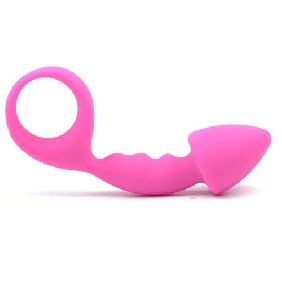 Silicone Curved Comfort Butt Plug Pink E04P