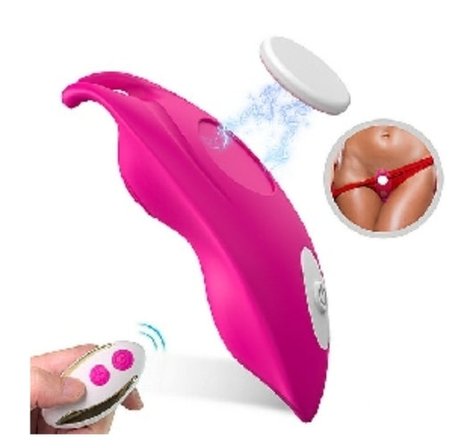 Remote Control 9-Speed Rose Red Color Silicone Vibrator for Panties CD03