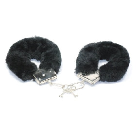 Fuzzy Handcuffs with Key Black 66052