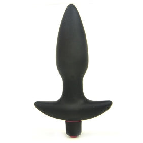 Silicone Vibrating Anal Plug Black G015