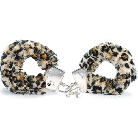 Fuzzy Cheetah Handcuffs with Key 66052